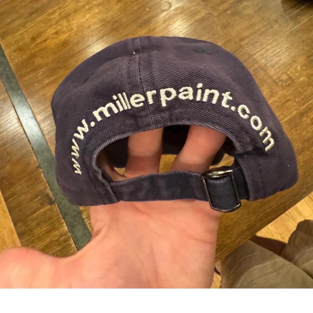 Miller Paint Co Navy Blue Embroidered Cotton Adjustable Dad Hat Baseball Cap